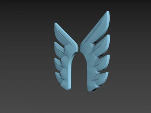 Stylizowane skrzydła Model 3D