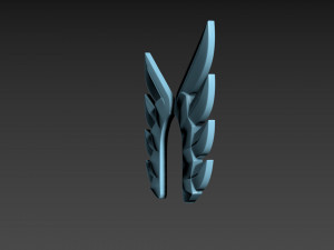 Wings stylized 3D Modell