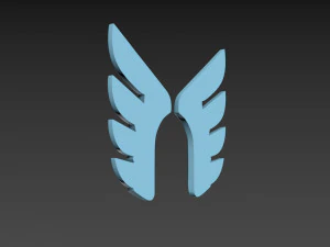 Stylizowane skrzydła Model 3D