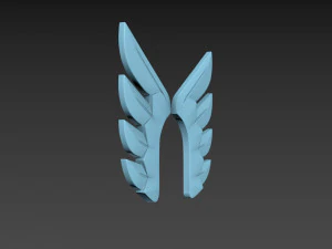 Stylizowane skrzydła Model 3D