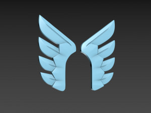 Wings stylized 3D Modell