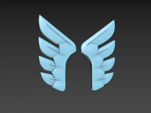 Stylizowane skrzydła Model 3D