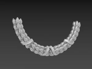 Leaf Wreath Relief 3D Model