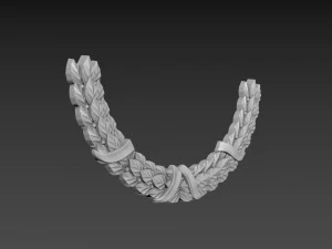 Leaf Wreath Relief 3D Model