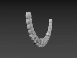 Leaf Wreath Relief 3D Model