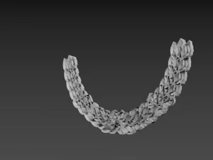 Leaf Wreath Relief 3D Model
