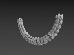 Leaf Wreath Relief 3D Model