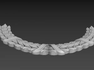 Leaf Wreath Relief 3D Model
