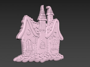 Gingerbread House Model Cetak 3D