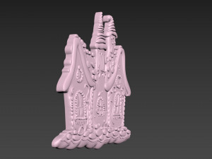 Gingerbread House Model Cetak 3D