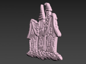 Gingerbread House Model Cetak 3D