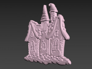 Gingerbread House Model Cetak 3D
