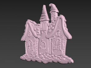 Gingerbread House Model Cetak 3D