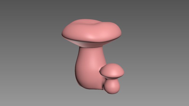 Mushrooms 3D Print Model .c4d .max .obj .3ds .fbx .stl .blend 