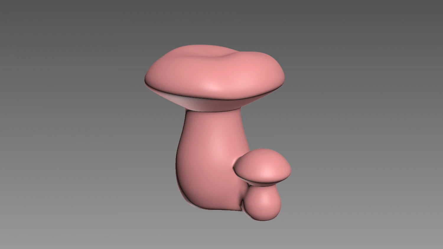 Mushrooms 3D Print Model .c4d .max .obj .3ds .fbx .stl .blend 