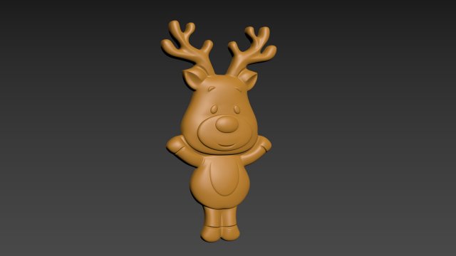 Christmas Deer 3D Принт Модель .c4d .max .obj .3ds .fbx .stl .blend 