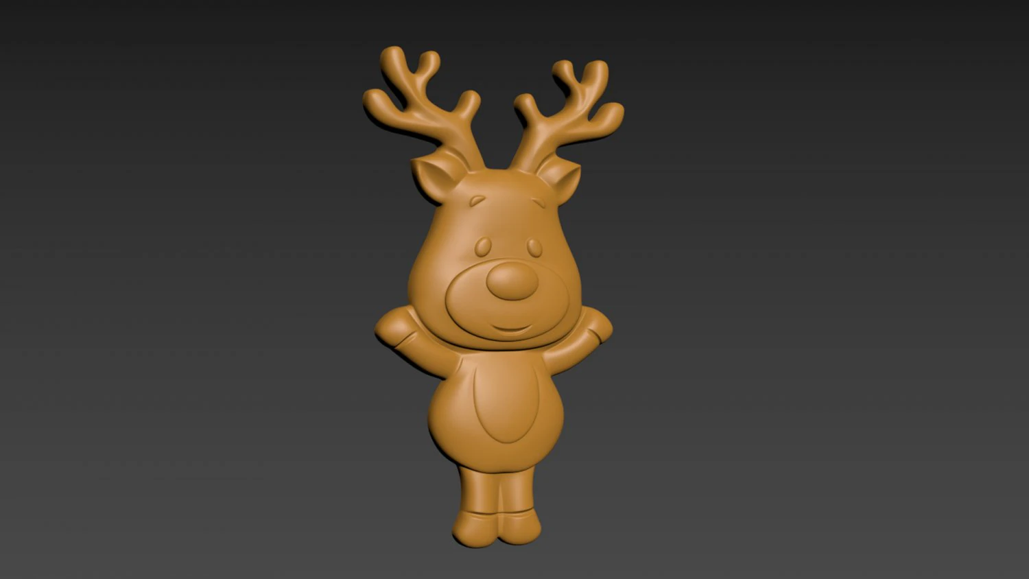 Christmas Deer 3D Print Model .c4d .max .obj .3ds .fbx .stl .blend 