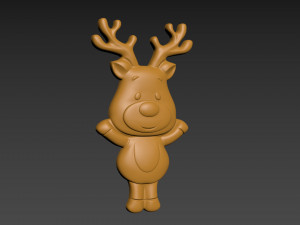 Christmas Deer 3D-Druckmodell