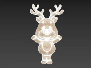 Christmas Deer 3D Print Model