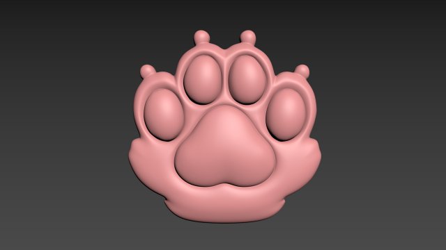 Cat Paw 3D 打印模型 .c4d .max .obj .3ds .fbx .stl .blend 