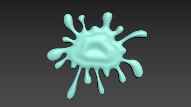 Blot Splash 3D प्रिंट मॉडल .c4d .max .obj .3ds .fbx .stl .blend 