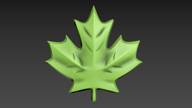 Maple Leaf 3D प्रिंट मॉडल .c4d .max .obj .3ds .fbx .stl .blend 