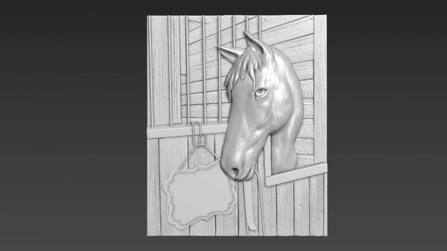 Horse Relief 3D Model .c4d .max .obj .3ds .fbx .stl .blend 