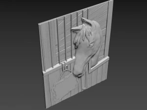 Horse Relief 3D Model