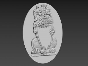 Lion Relief 3D Model