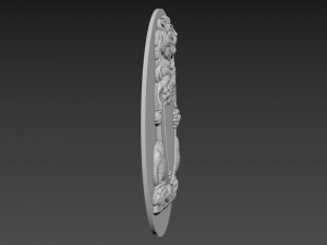 Lion Relief 3D Model