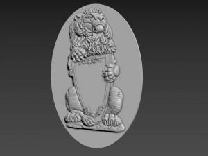 Lion Relief 3D Model