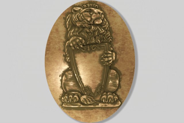 Lion Relief 3D Model .c4d .max .obj .3ds .fbx .stl .blend 