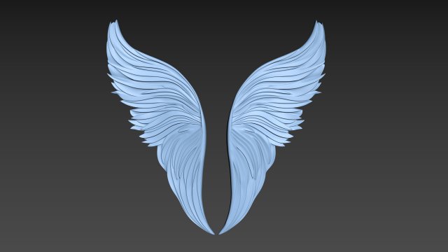 Wings 3D Принт Модель .c4d .max .obj .3ds .fbx .stl .blend 