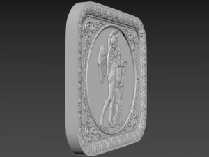 浅浮き彫りの天使 3Dモデル