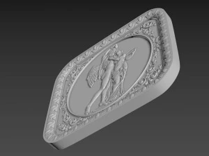 浅浮き彫りの天使 3Dモデル