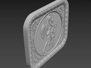 浅浮き彫りの天使 3Dモデル