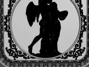 浅浮き彫りの天使 3Dモデル