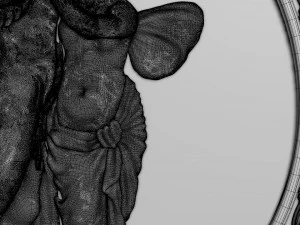 浅浮き彫りの天使 3Dモデル