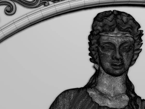 Bas-Relief Maiden with harp 3D Model