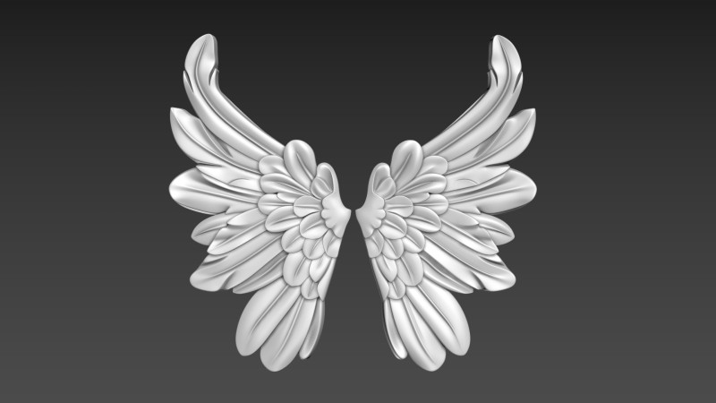 Wings Relief 3D Model .c4d .max .obj .3ds .fbx .stl .blend 