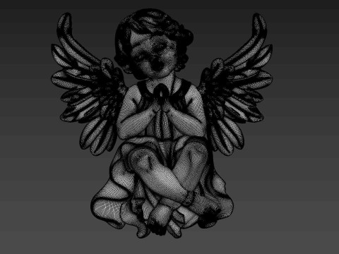 Angel Bas-Relief 3D-Modell