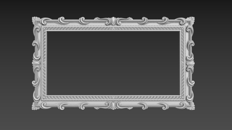 Classic Frame 3D Model .c4d .max .obj .3ds .fbx .stl .blend 