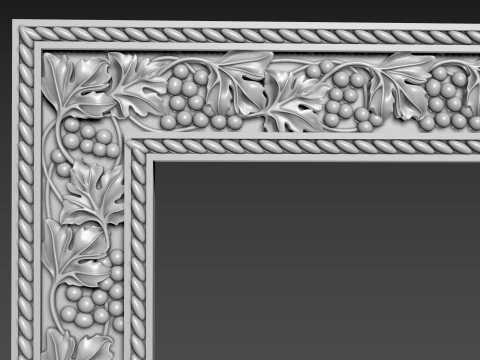 Quadro de imagem espelho religi&atilde;o Modelo 3D