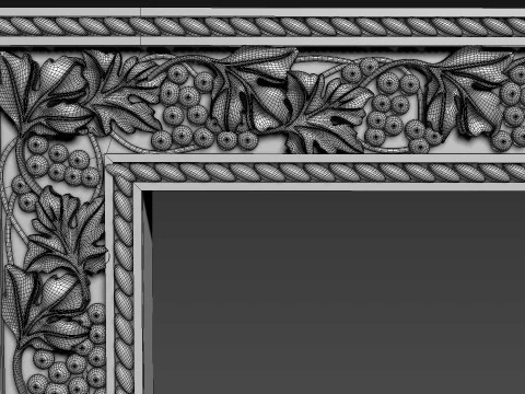 Frame picture mirror religion 3D Model