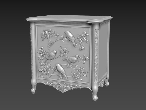 Bedside table for CNC furniture carving Modèle 3D