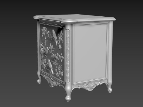Bedside table for CNC furniture carving Modèle 3D