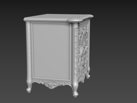 Bedside table for CNC furniture carving Modèle 3D
