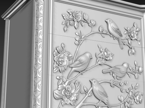 Bedside table for CNC furniture carving Modèle 3D