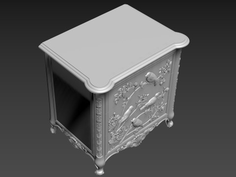 Bedside table for CNC furniture carving Modèle 3D