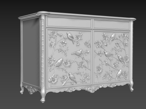 Sideboard Cabinet for CNC Modello 3D